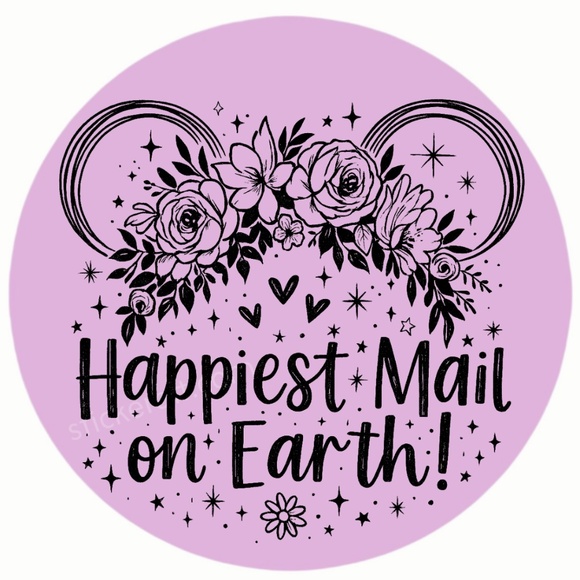 Happiest Mail on Earth Sticker 2” | Cute  DISNEY Label | Small Biz Packaging - Picture 13 of 14